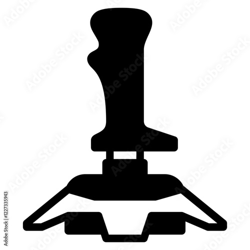 joystick icon in semi solid style isolated on white