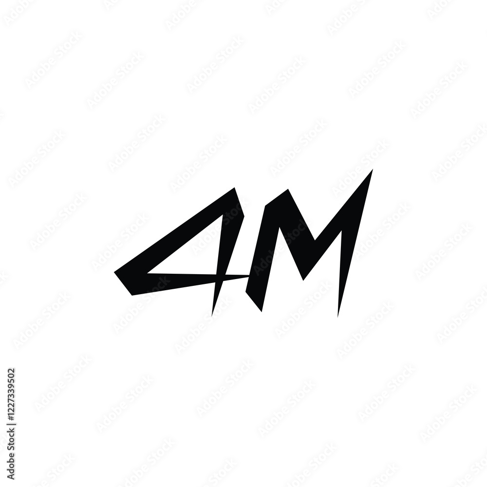 QM monogram logo design letter text name symbol monochrome logotype alphabet character simple logo QM monogram logo design letter text name symbol monochrome logotype alphabet character simple logo