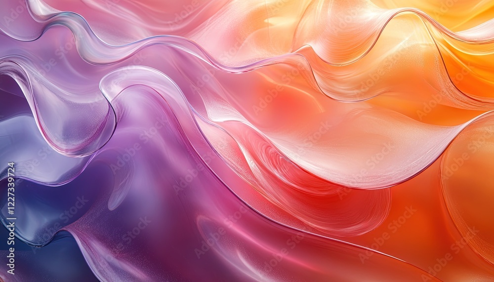 Obraz premium Colorful abstract waves flowing, vibrant gradient background