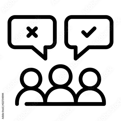 decision making line icon
