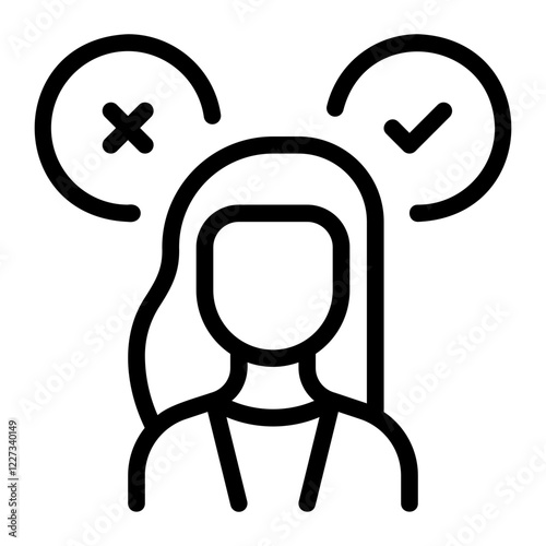 decision making line icon