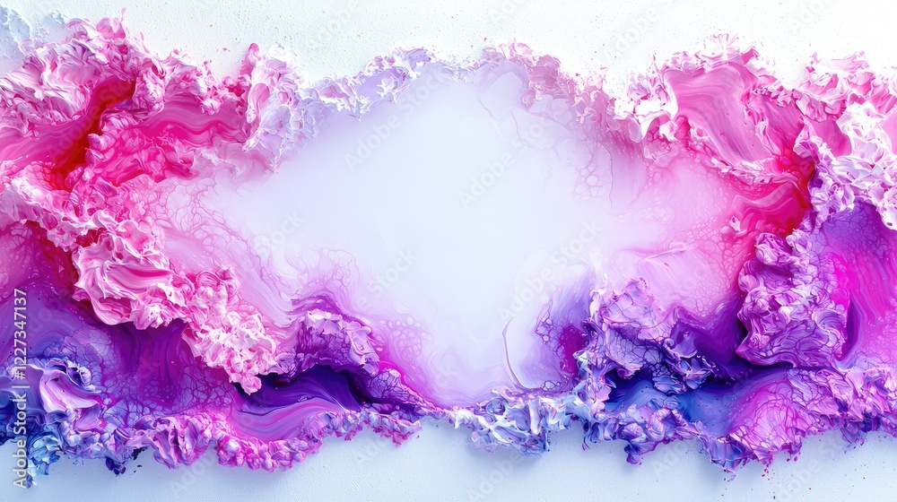 Fototapeta premium Abstract pink and purple paint swirls, background, design, texture