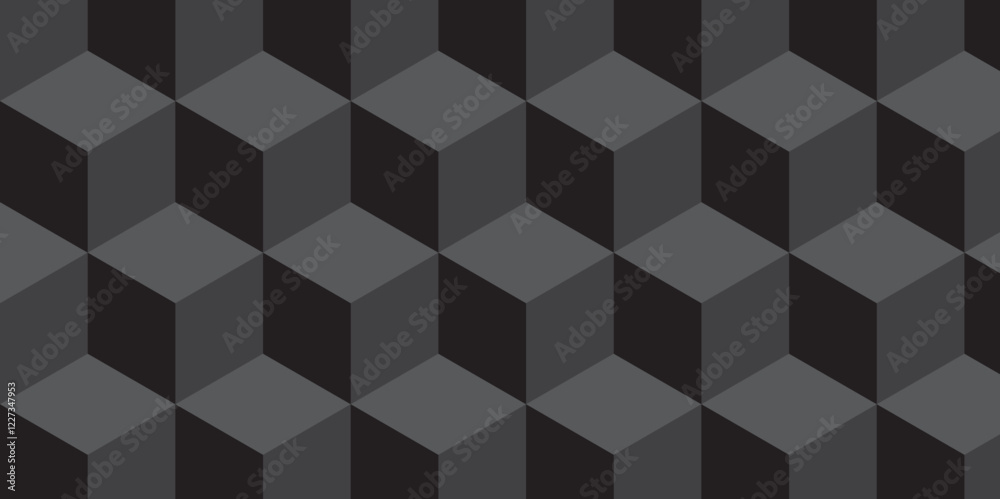 Abstract black minimal creative digital block rectangle cubic technology template, presentation vector overlap design. geometric seamless web stylish space hexagon texture background. Abstract black minimal creative digital block rectangle cubic technology template, presentation vector overlap design. geometric seamless web stylish space hexagon texture background.