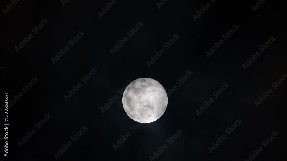 Moment of cloud and full moon in the night. real time. Moment of cloud and full moon in the night. real time.