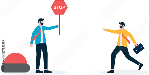 Social media illustration, business concept, web design

