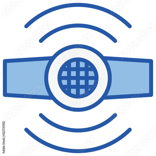 Sensors Blue White Icon