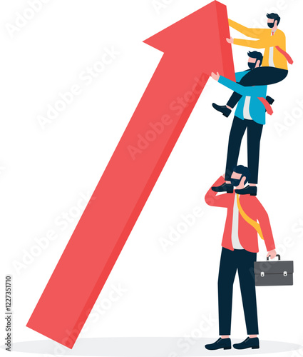 Social media illustration, business concept, web design

