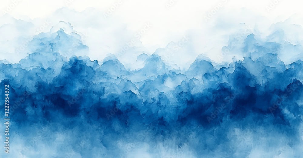 Abstract watercolor paint background with a dark blue hue and a grunge texture for banner Abstract watercolor paint background with a dark blue hue and a grunge texture for banner