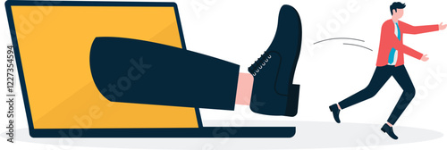 Social media illustration, business concept, web design

