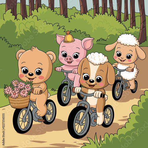 cute coloring book cover, cover, cute kids illustration, cartoon cover, cartoon illustration, kawaii coloring, easy and bold, kawaii cover, cozy, cozy cover, fuzzy, hygge, coloring pages, adult colori