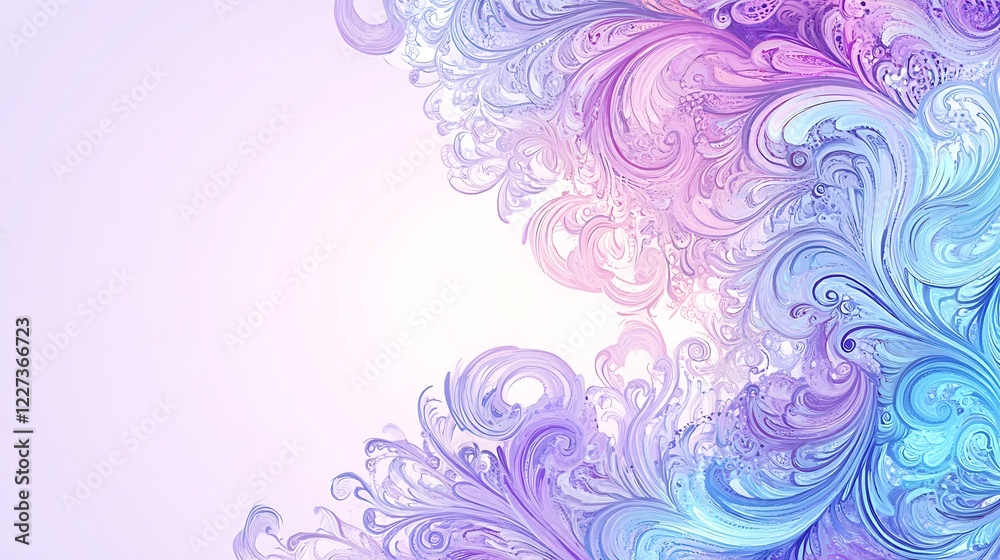 Abstract Swirling Pastel Floral Design Background Abstract Swirling Pastel Floral Design Background