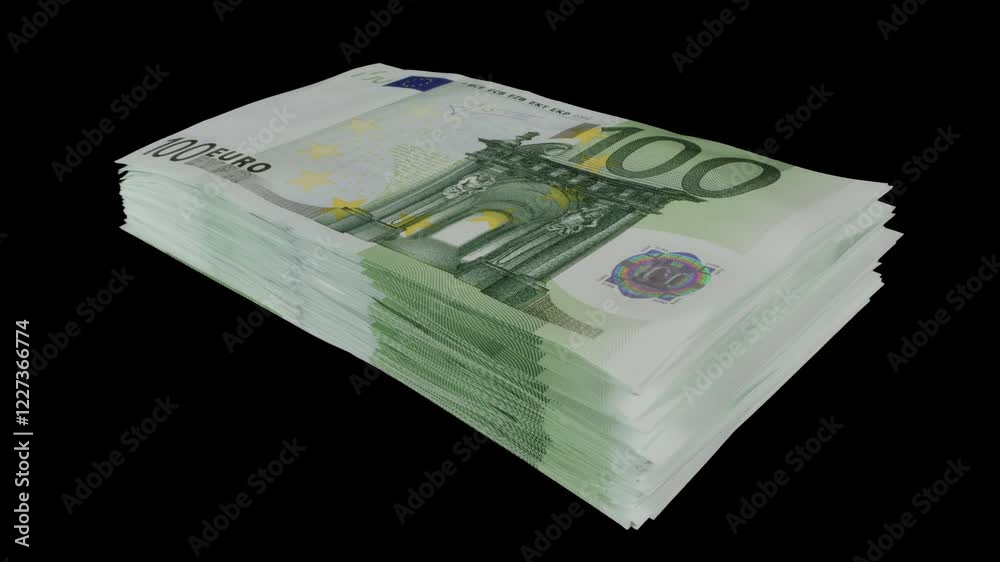 Money Euros Stop Motion Animation Alpha Channel Embedded Money Euros Stop Motion Animation Alpha Channel Embedded