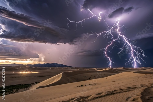 lightning over the mountains