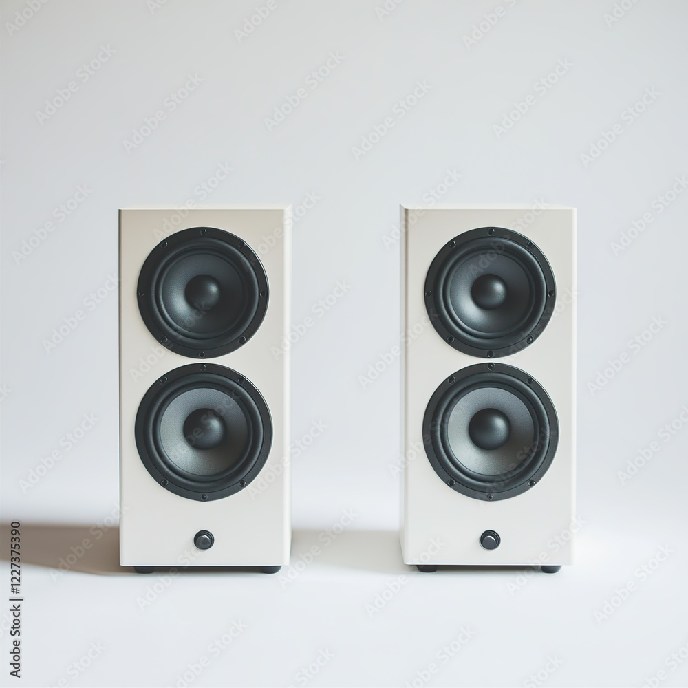 Fototapeta premium speakers isolated on white background