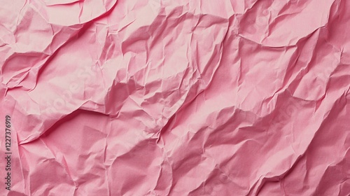 Wallpaper Mural Soft Pink Crumpled Paper Texture Background with Light and Shadow for Graphic Design Torontodigital.ca