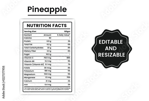 nutritional value of pineapple,pineapple nutrition data,nutritional content of pineapple,pineapple nutrition facts