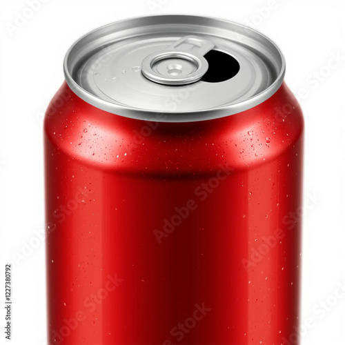 blank red aluminum can Vector illustration with a white background