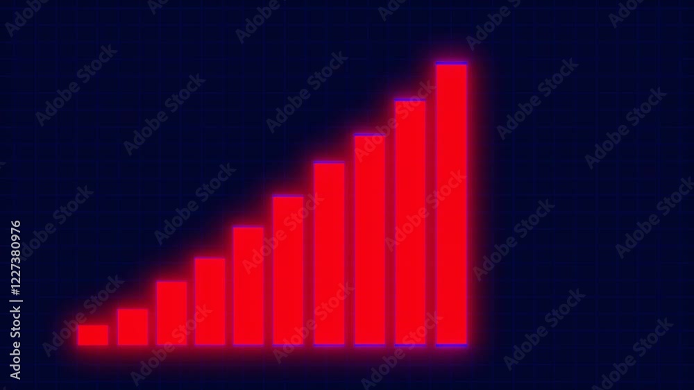 Abstract business growth and graph chart icon animation background. Abstract business growth and graph chart icon animation background.