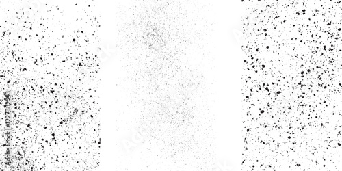 Wallpaper Mural  Set of different distressed black grain texture Overlay textures set stamp with grunge effect with fine grains isolated on white background. Torontodigital.ca