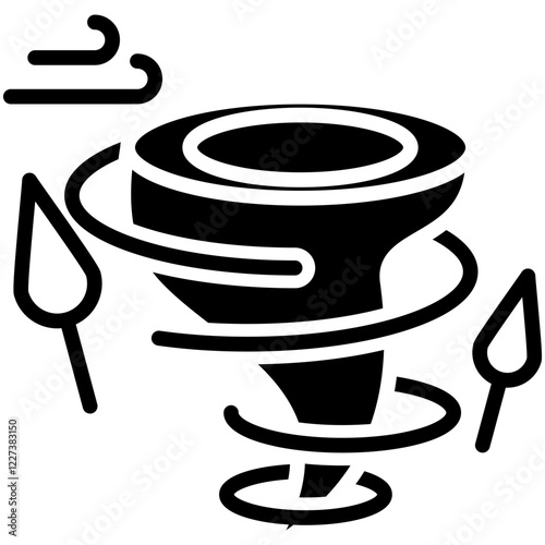 Hurricane glyph icon