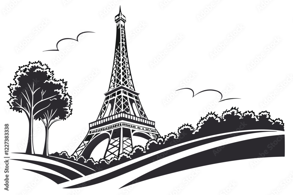 Obraz premium city eiffel tower