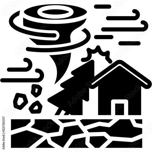 Typhoon glyph icon