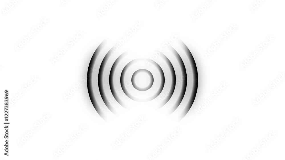 Digital Radio wave circle background. Radio station signal icon 4k animation. Digital Radio wave circle background. Radio station signal icon 4k animation.