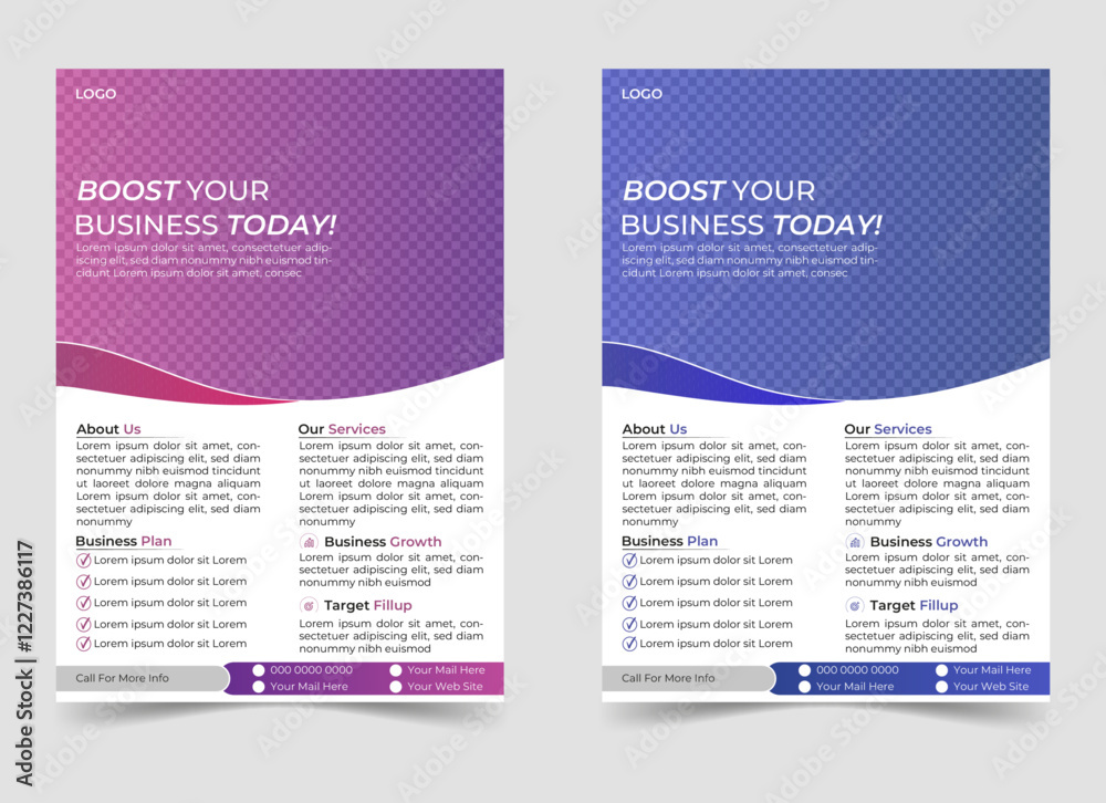 Obraz premium Corporate Flyer Simple and Minimal Design Layout