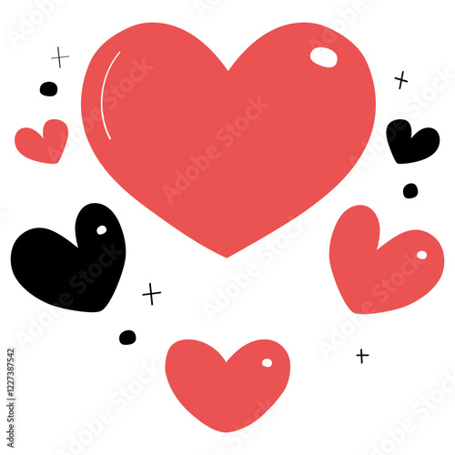Hearts Love Art Doodle