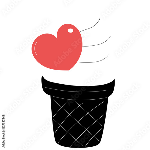 Ice cream Love Art Doodle