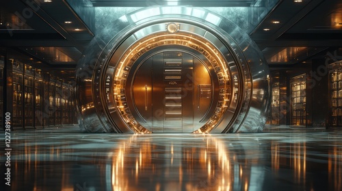 Futuristic Bank Vault: A Luxurious and Secure Sanctuary