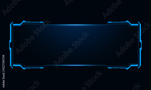 Sci fi futuristic user interface, HUD template frame design, Technology abstract background	
