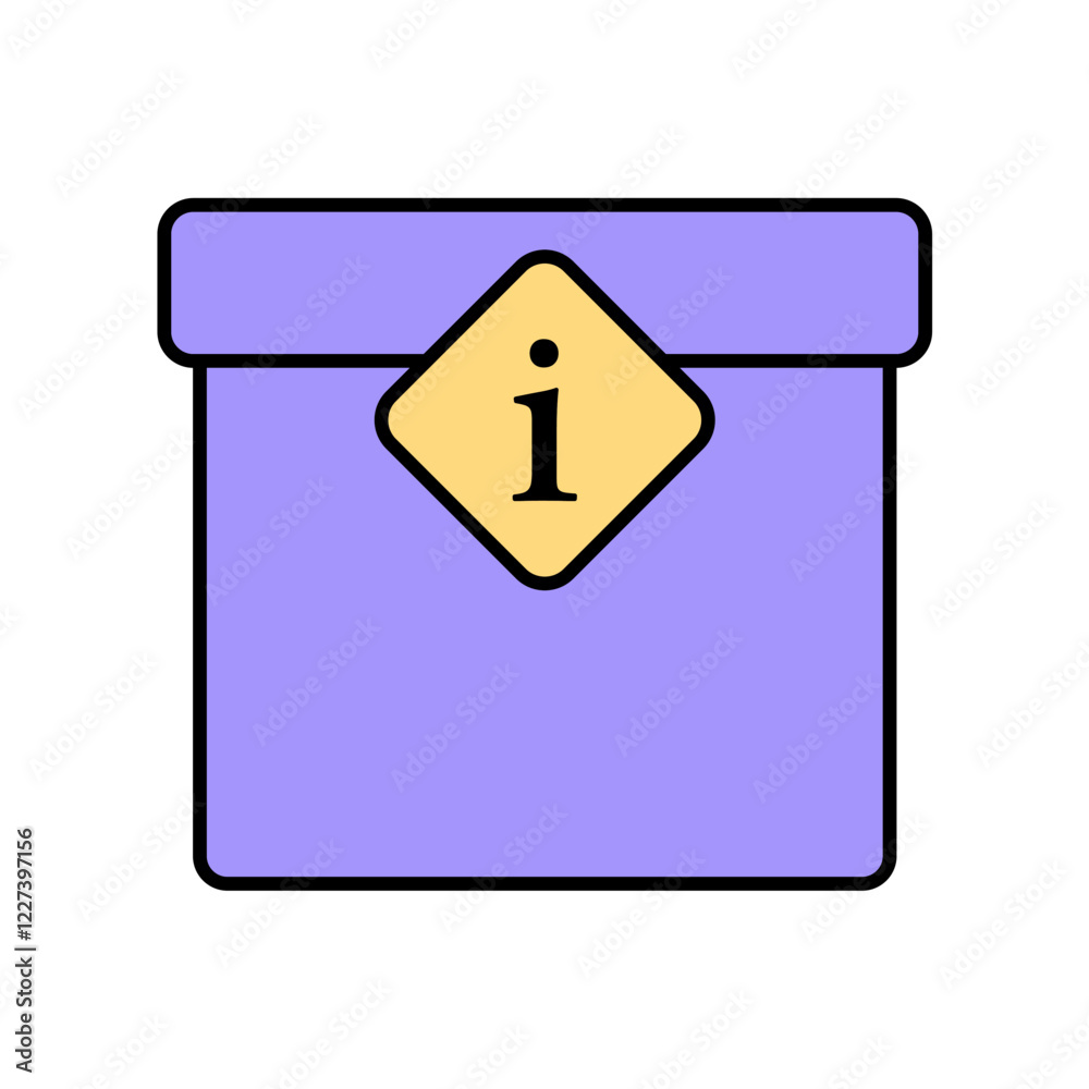 Icon a info box, isolated against a clean background. Icon a info box, isolated against a clean background.