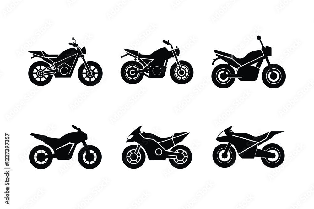 Obraz premium Electric bike silhouette isolated on white background