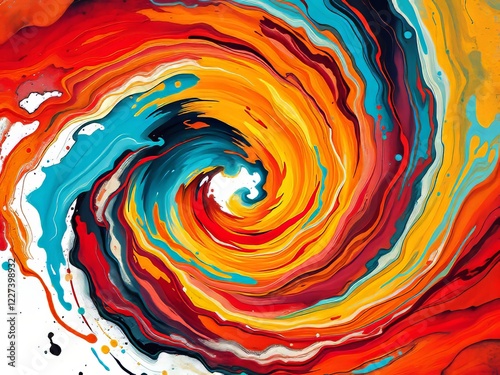 Abstract Disaster Swirls - Vibrant Burst of Color