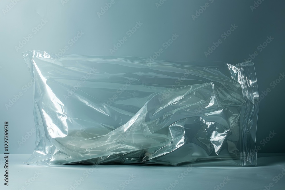 Obraz premium Large, transparent plastic bag with a smooth, reflective surface