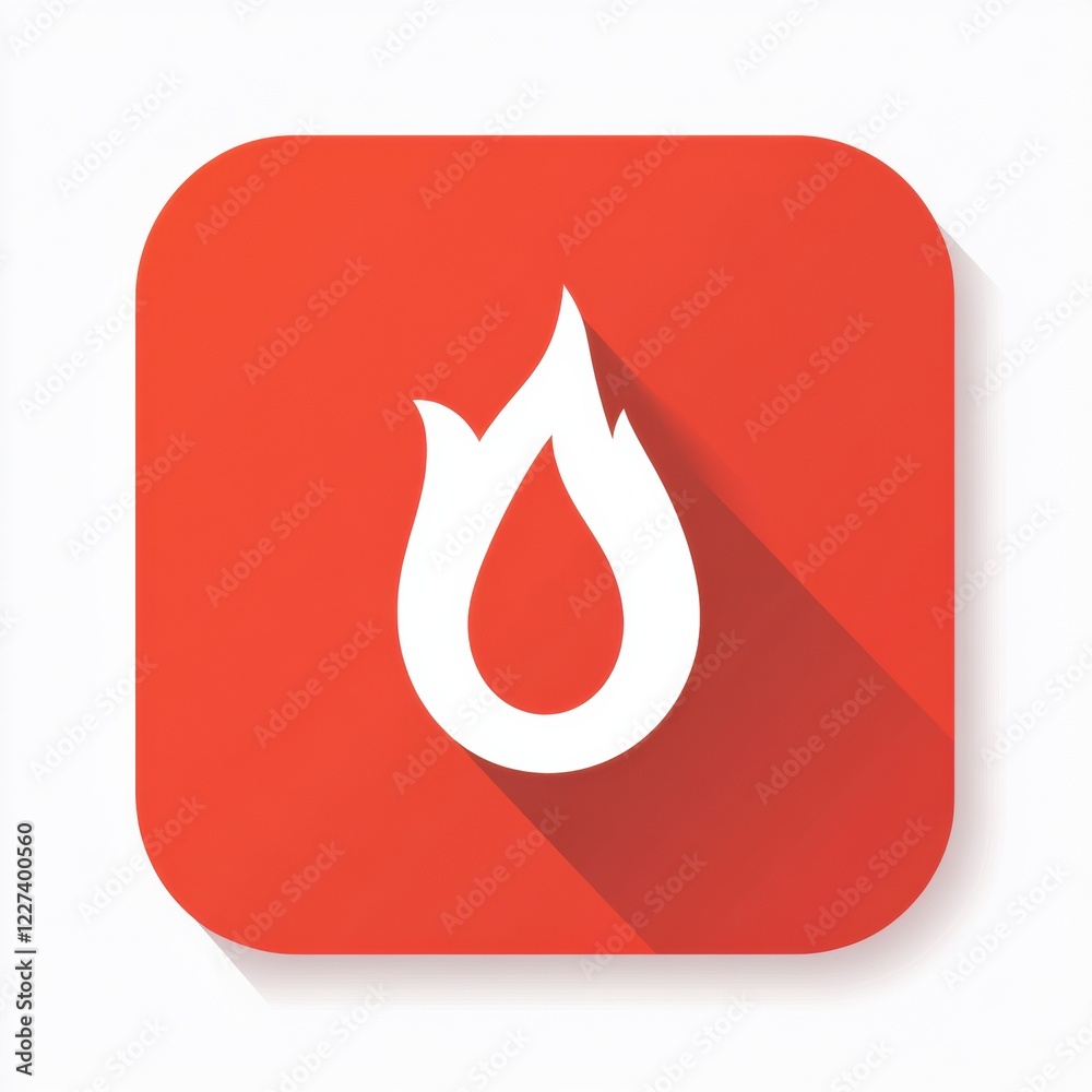 Flame icon symbolizing warmth and energy in a minimalistic design with vibrant hues. Generative AI Flame icon symbolizing warmth and energy in a minimalistic design with vibrant hues. Generative AI