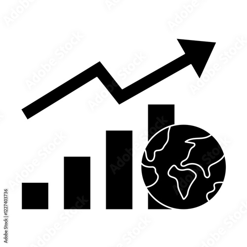macroeconomic glyph icon
