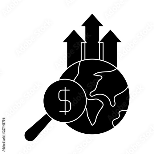 macroeconomic glyph icon