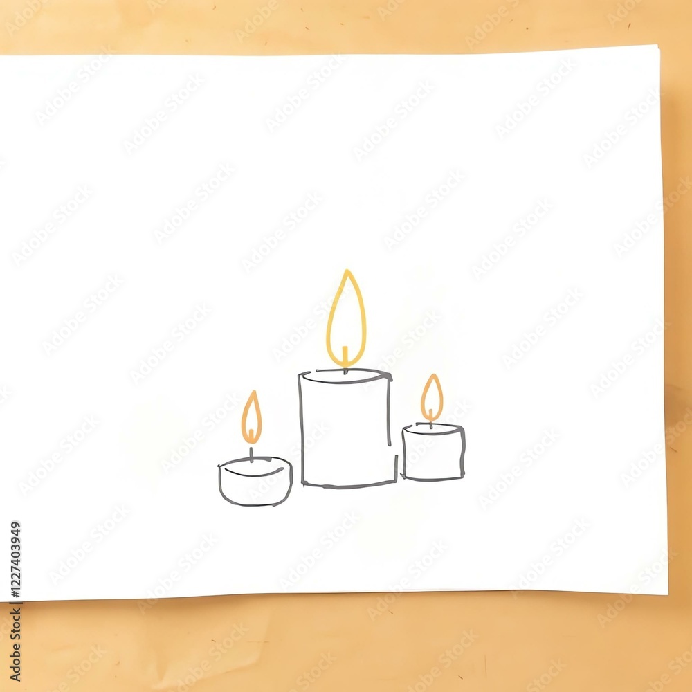 card with candles card with candles