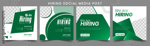 We are hiring job vacancy Social Media Post Or Instagram Promotional Social Media Square Banner And Square Flyer Template Design