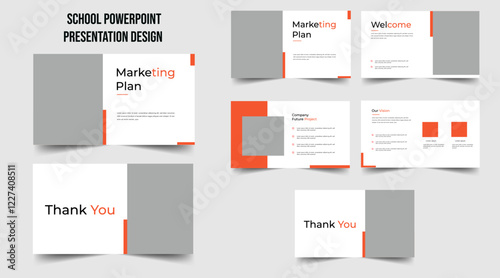 Education PowerPoint presentation slides template design. School PowerPoint presentation slide template design education profile kids vector, brochure design, landing page, annual report fashion 