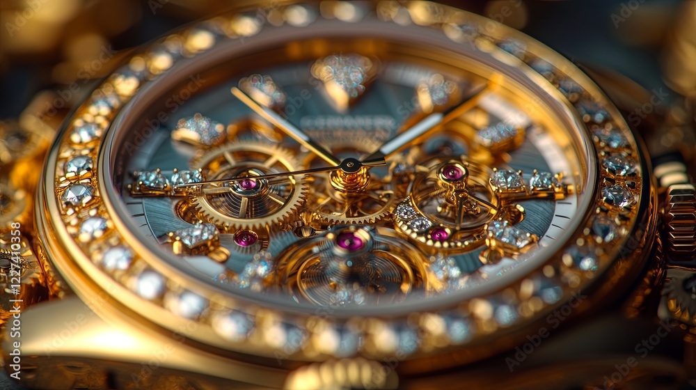 Precision Swiss Watchmaking Elegant Swiss Watch with Polished Timepiece Details Precision Swiss Watchmaking Elegant Swiss Watch with Polished Timepiece Details