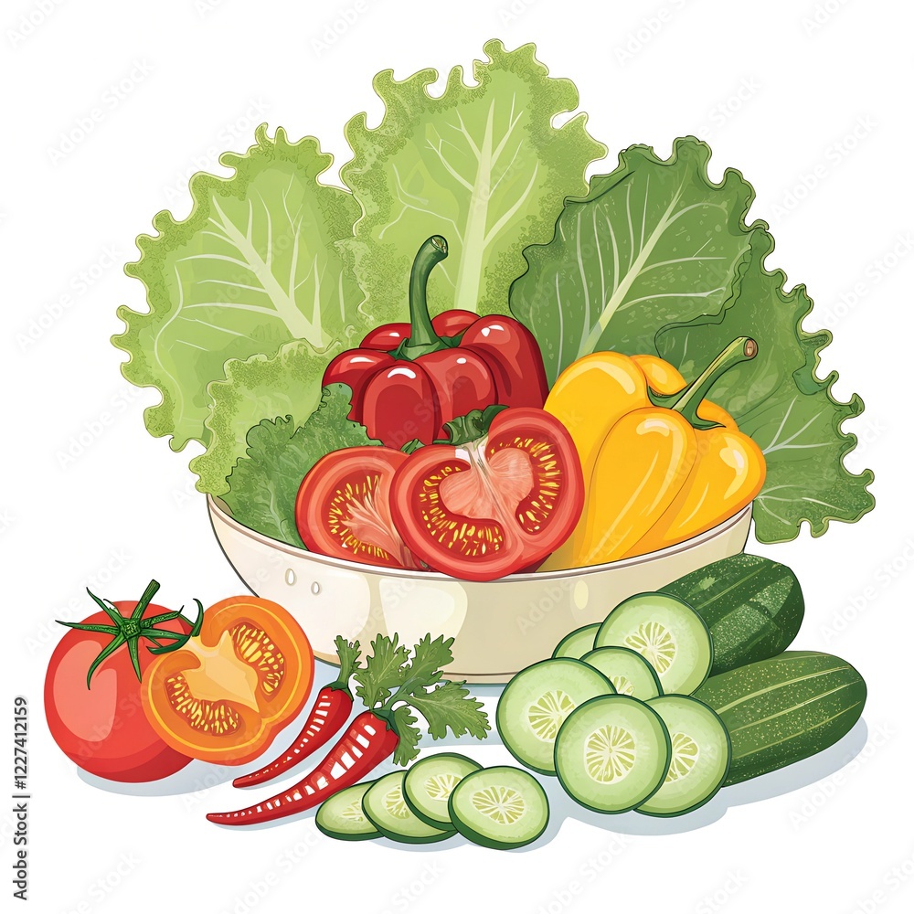 Bright Salad Vegetables Bright Salad Vegetables