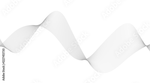 Modern abstract glowing wave lines on white background. Dynamic flowing wave design element. Futuristic technology and sound wave pattern. Abstract Modern Line, Wave Designed On white Background.