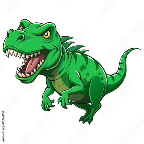 Green T-Rex Mascot illustration 