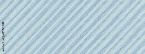 Vector seamless pattern of a light blue denim fabric with a diagonal twill weave. High-resolution, realistic texture perfect for backgrounds, and design projects. Suitable for decor and digital arts.