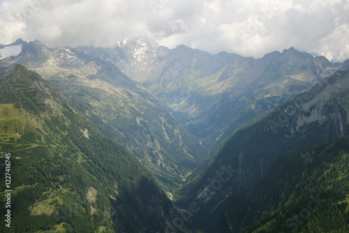 The view from Zitterauer Tisch mountain, Bad Gastein, Austria	 photo