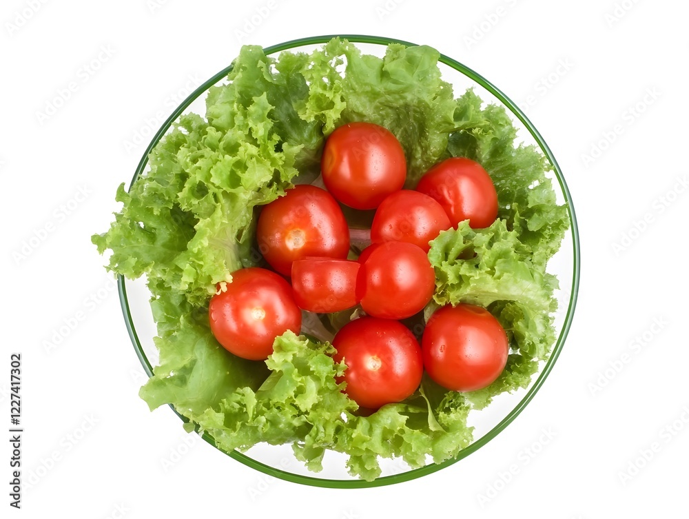 Tasty Fresh Salad Green with tomatoes lettuce food in a bowl Tasty Fresh Salad Green with tomatoes lettuce food in a bowl