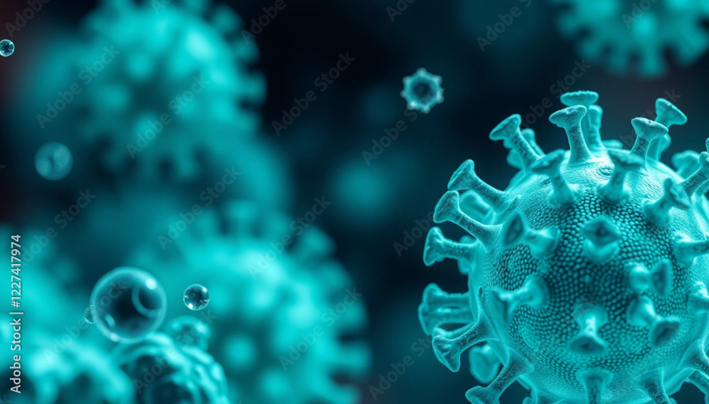 virus infection in biological tissue close up virus infection in biological tissue close up